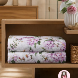 Toalla grande algodon print flores