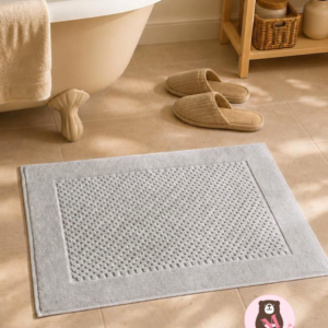 Toalla de piso algodon gris
